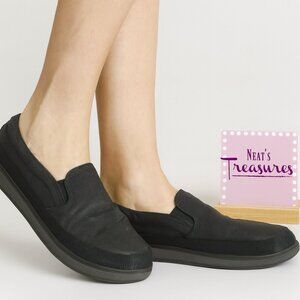 Prada 4D 2363 Luxury Black Leather Slip On Boat Espadrilles Shoes Size UK 6 US 7